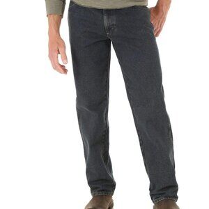 New Wrangler 42x30 Rustler  Men's Relaxed Fit Straight Leg Tinted Dark Jeans